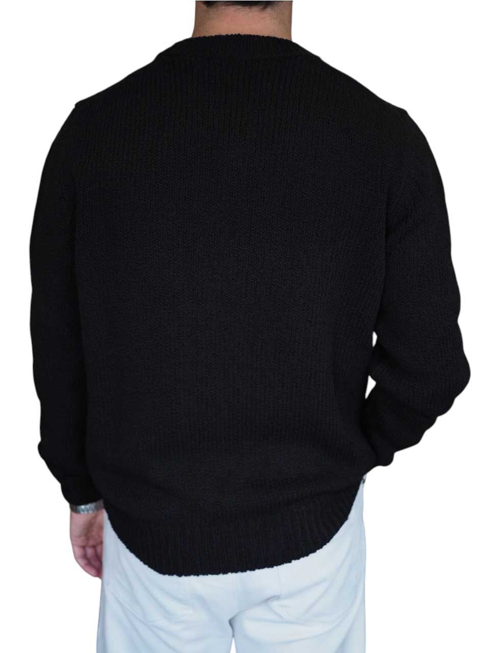 Gran Sasso Knitted Crew Neck Black