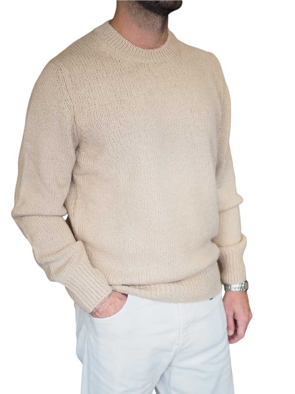 Gran Sasso Knitted Crew Neck Beige