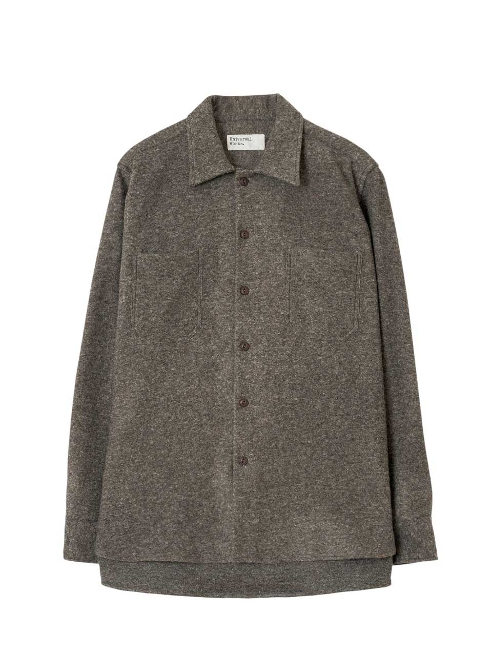 Universal Works Marl Work Shirt Mid Brown