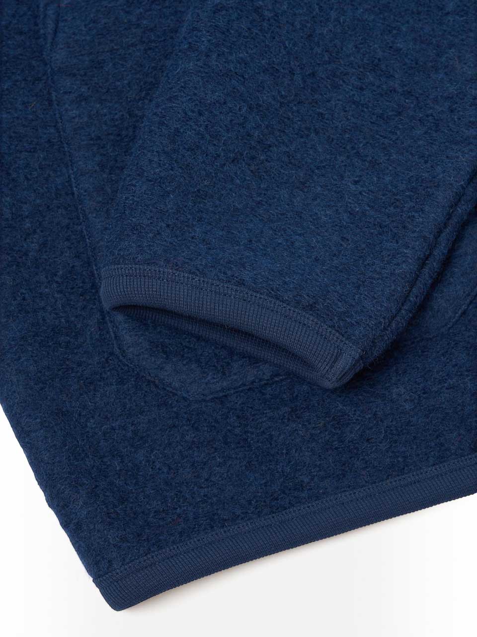 Universal Works Marl Wool Fleece Cardigan Indigo