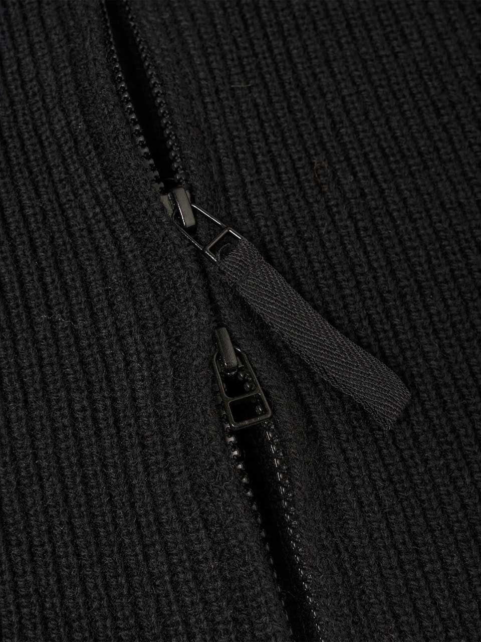 Universal Works Eco Wool Zip Cardigan Black