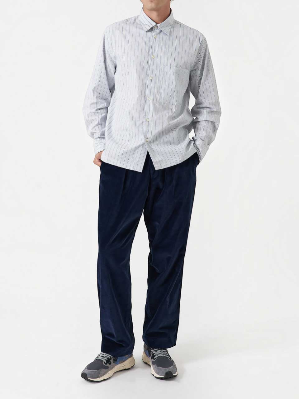 Universal Works Stripe Refab Compact Cotton Lucky Shirt