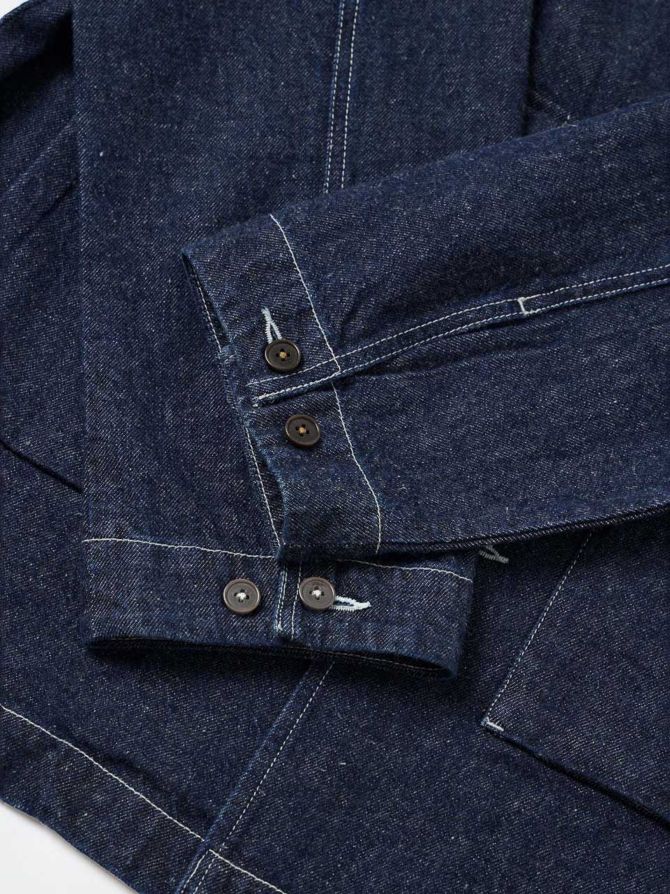 Universal Works Indigo Future Denim Troopers Jacket