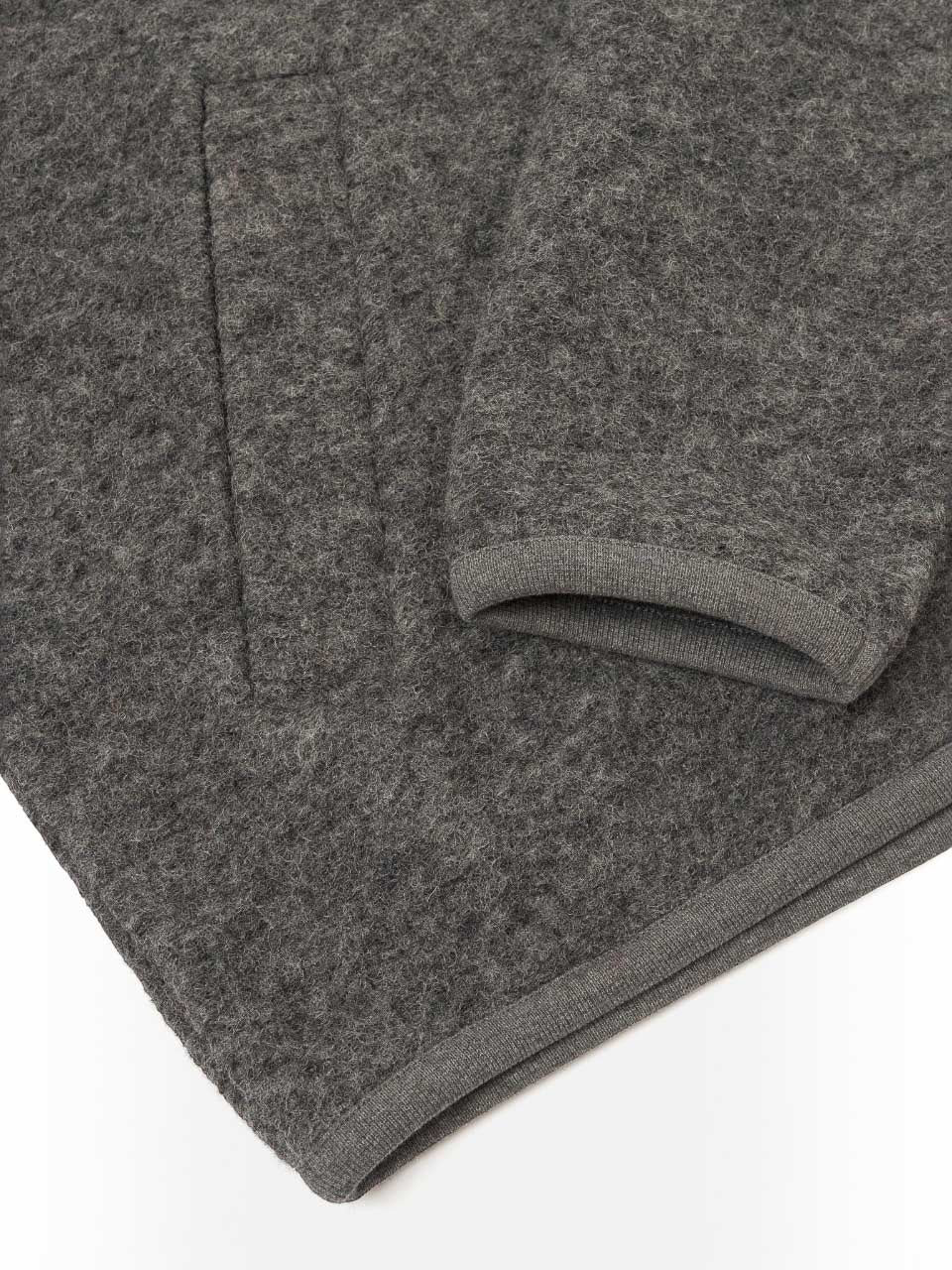 Universal Works Wool Fleece Zip Bomber Jacket Grey