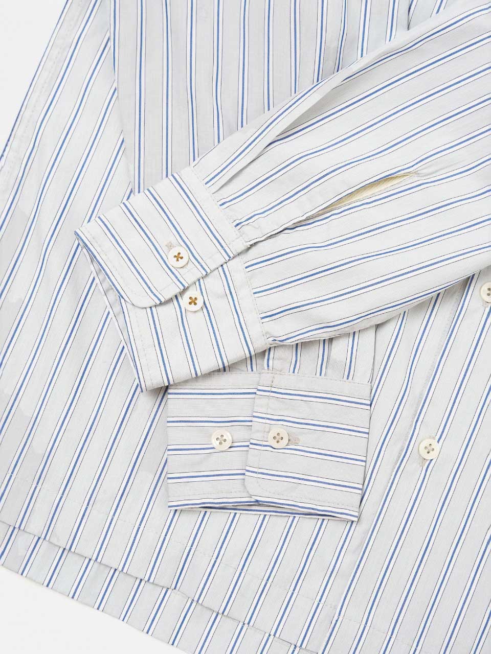 Universal Works Stripe Refab Compact Cotton Lucky Shirt
