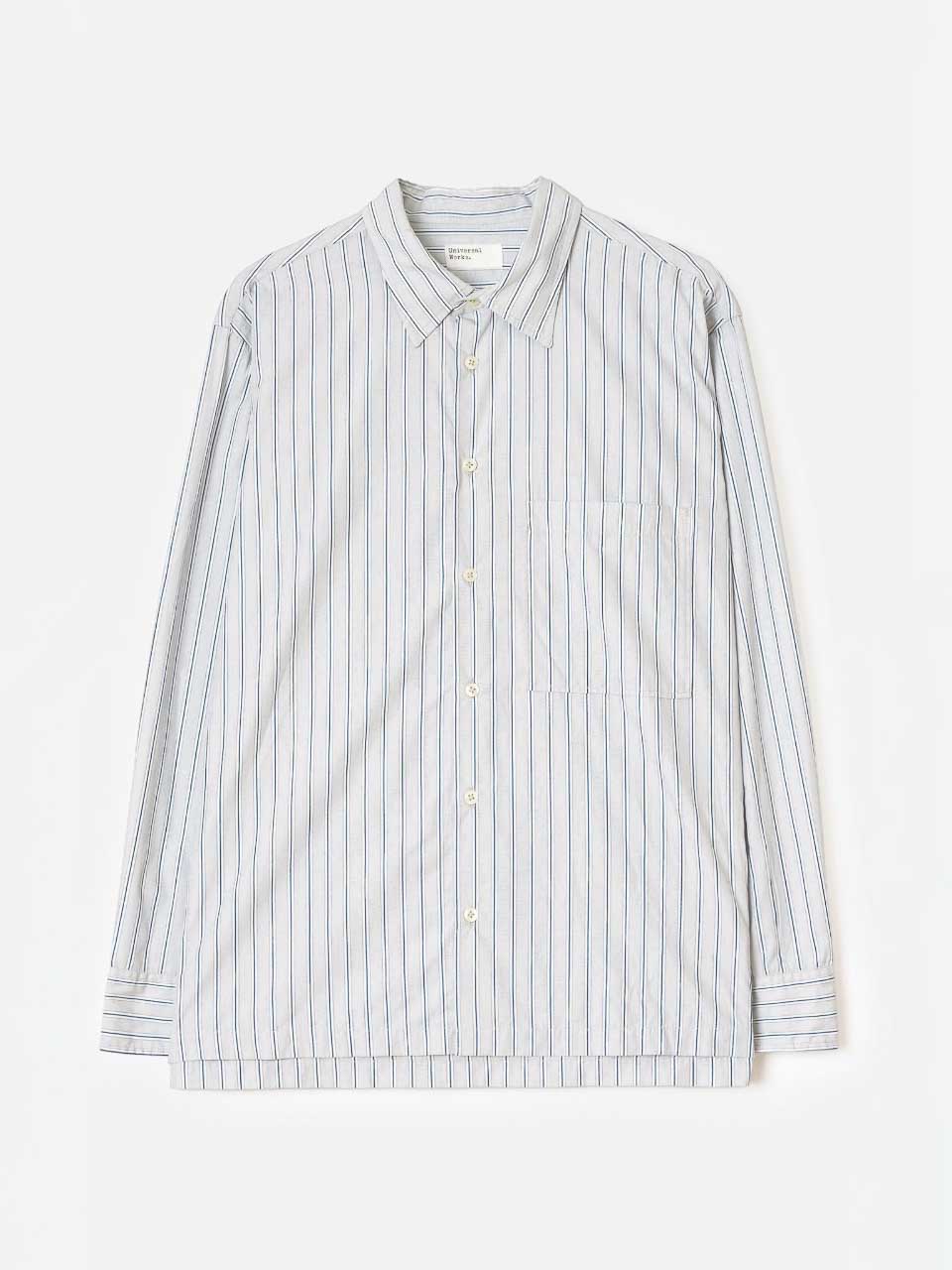 Universal Works Stripe Refab Compact Cotton Lucky Shirt