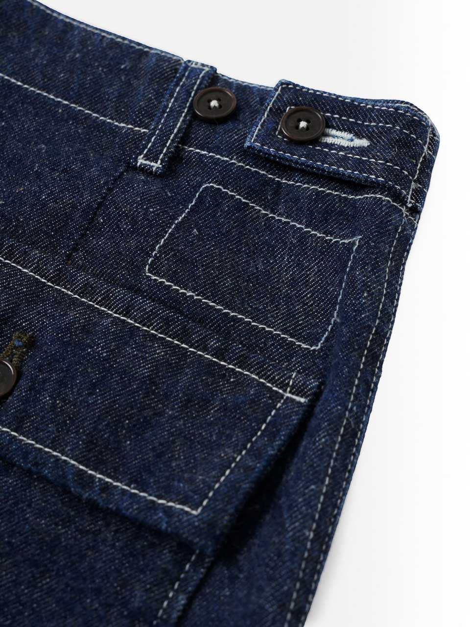 Universal Works Indigo Future Denim Troopers Fatigue Pant