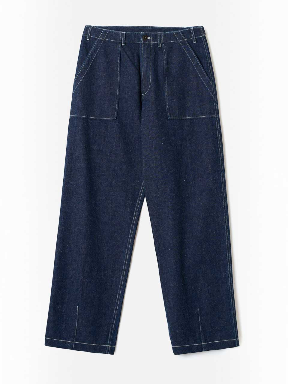 Universal Works Indigo Future Denim Troopers Fatigue Pant