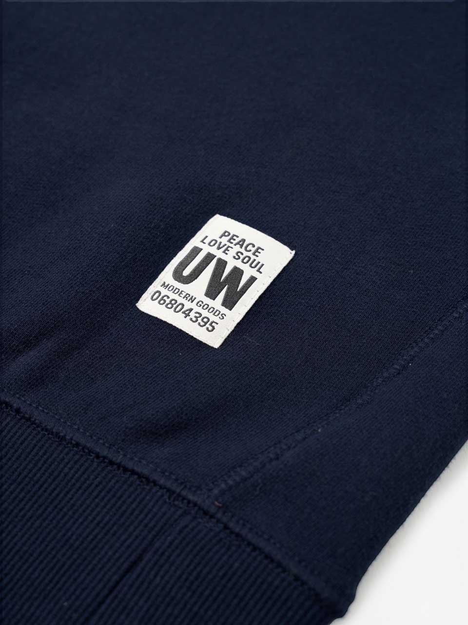 Universal Works Brush Back Sweat Core Sweatshirt Navy