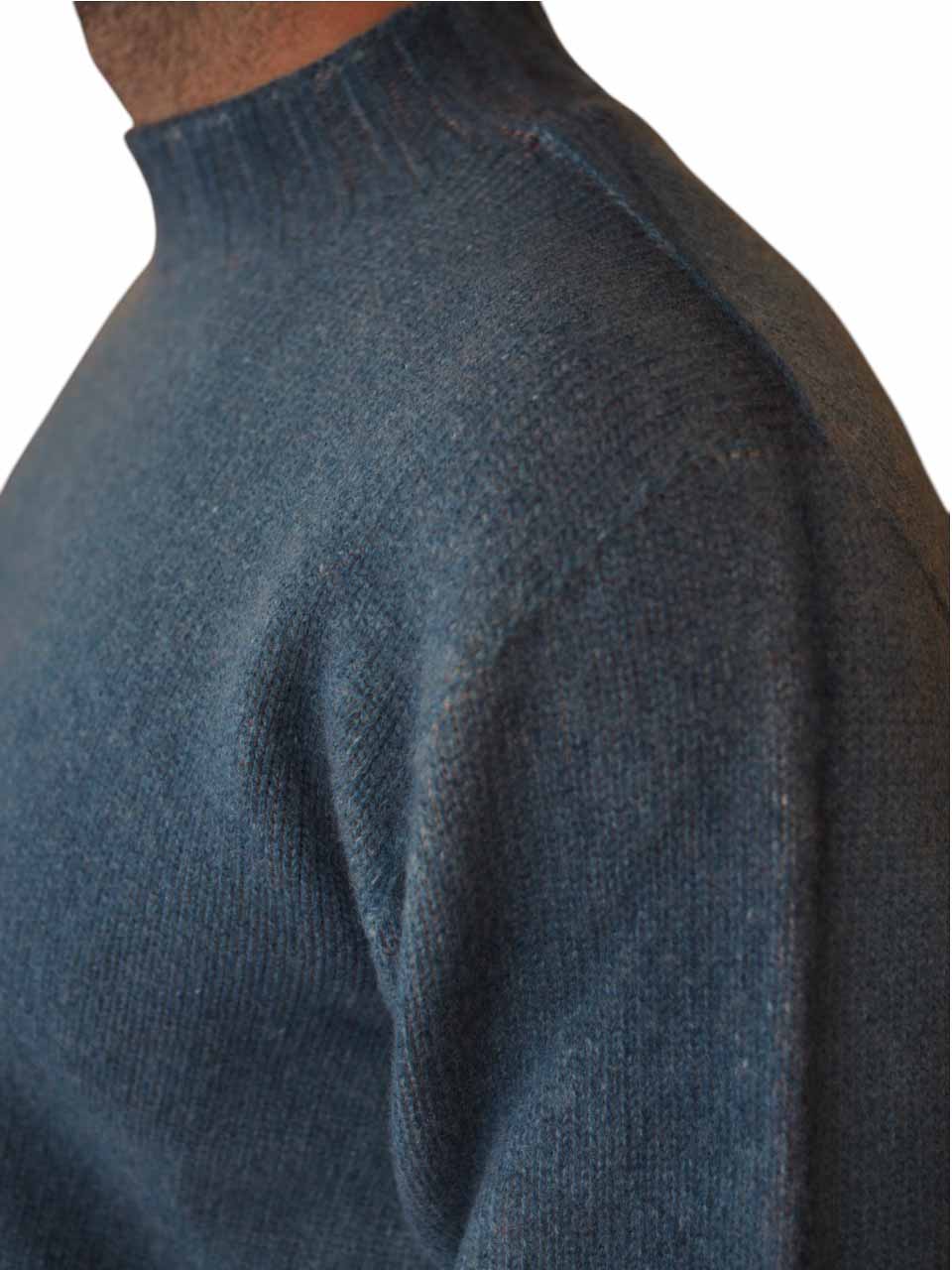 BOB Knitted Reversible Wool Half Neck Blue/Orange