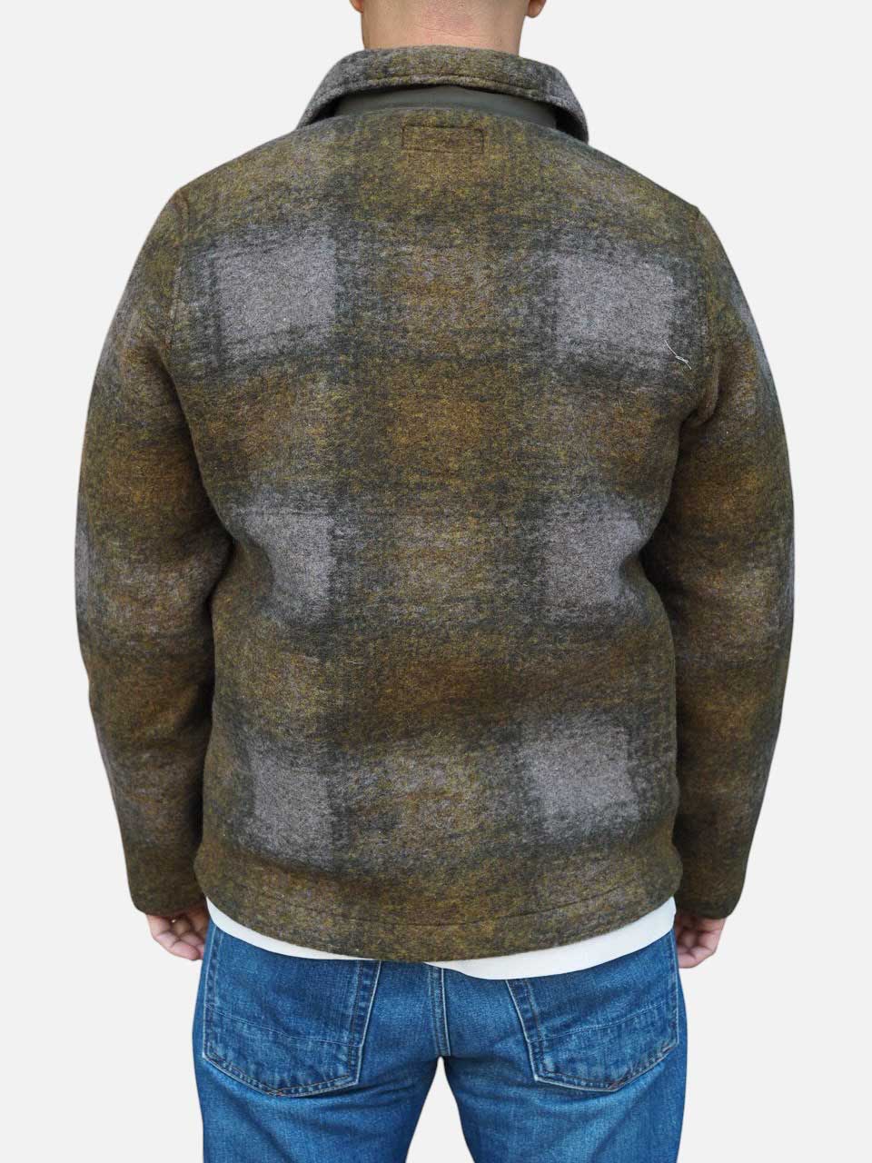 Universal Works Techno Melton Plain Tag Jacket Olive