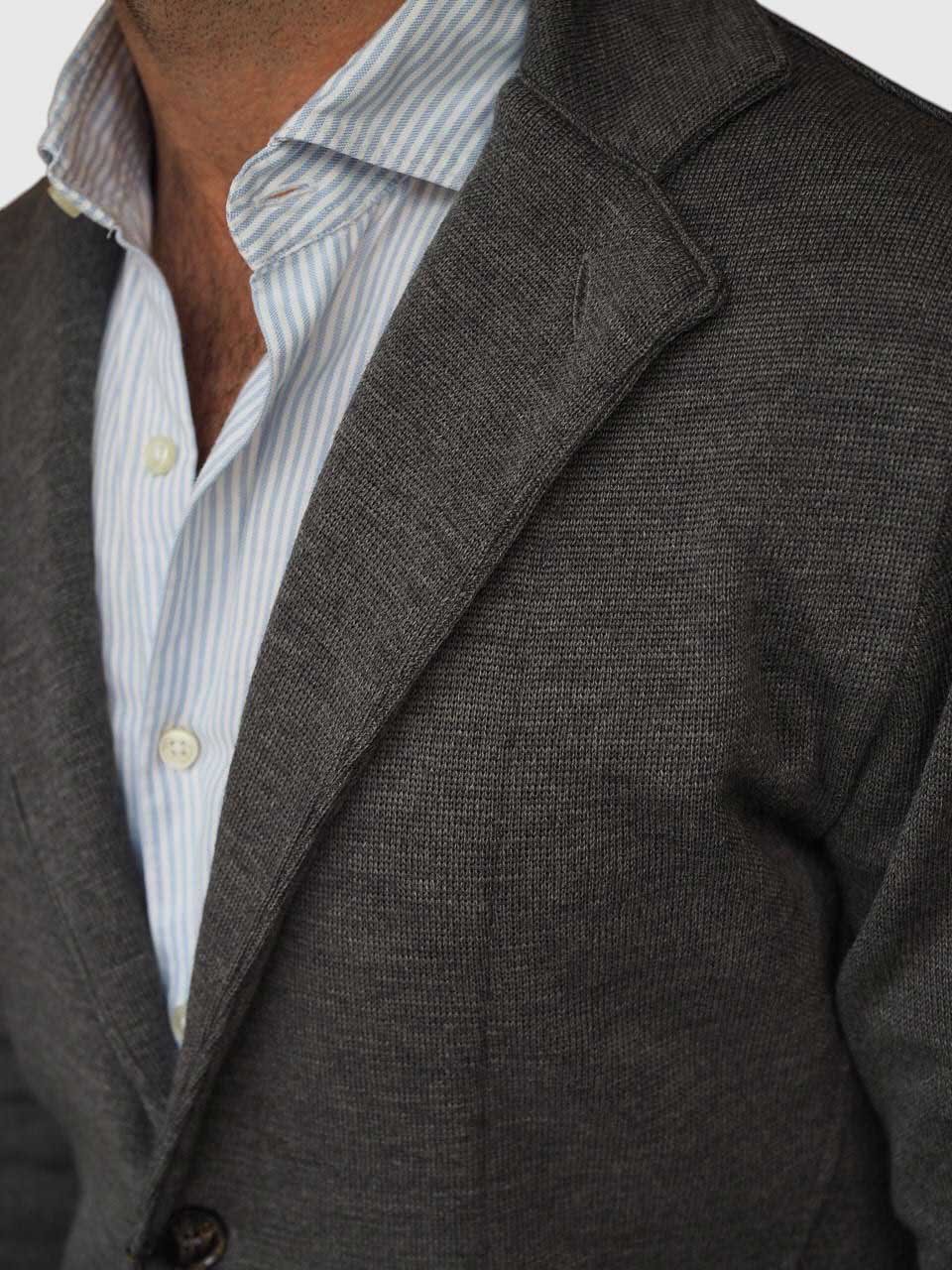 Studio 73 Knitted Wool Blazer Grey