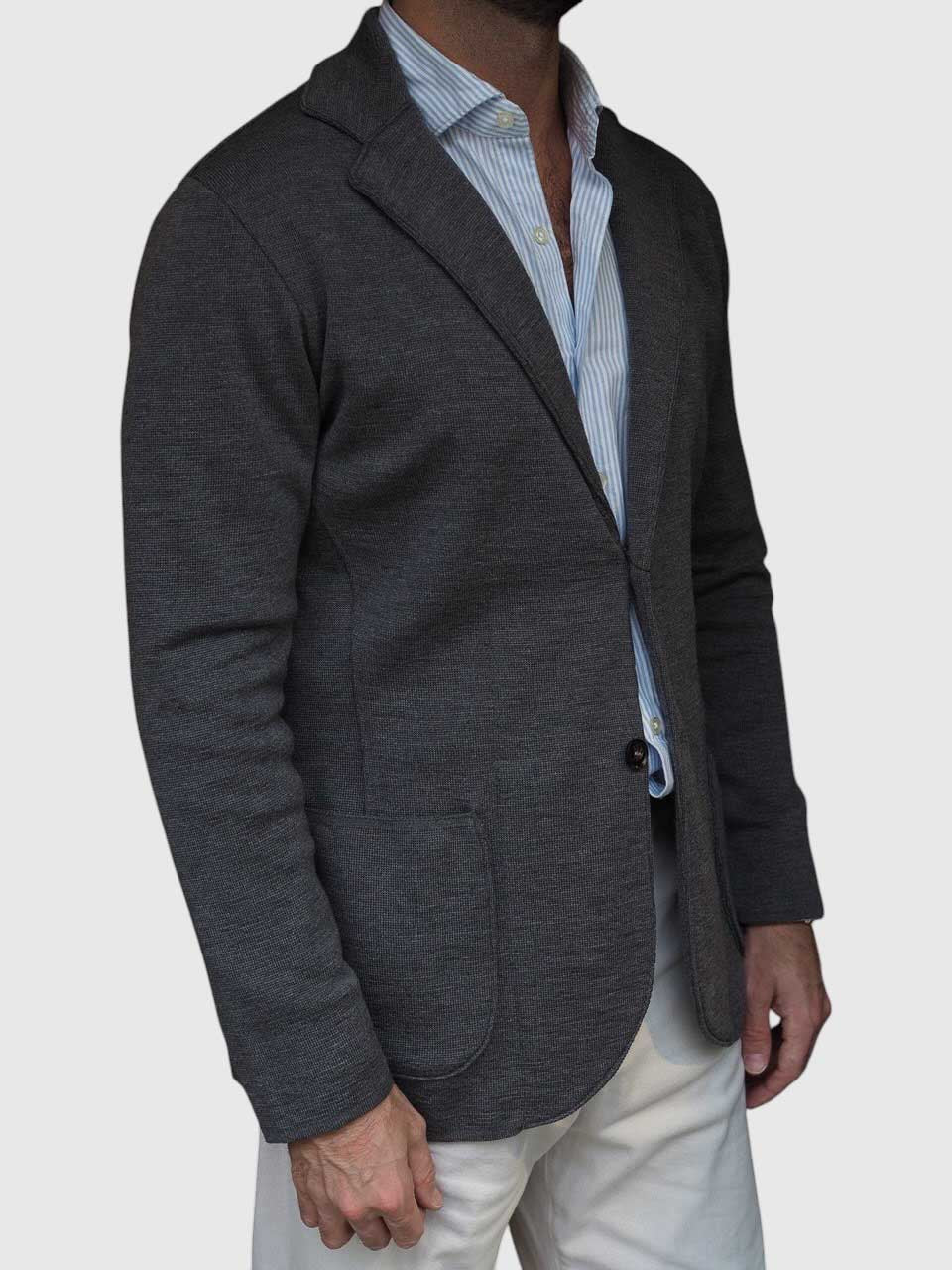 Studio 73 Knitted Wool Blazer Grey