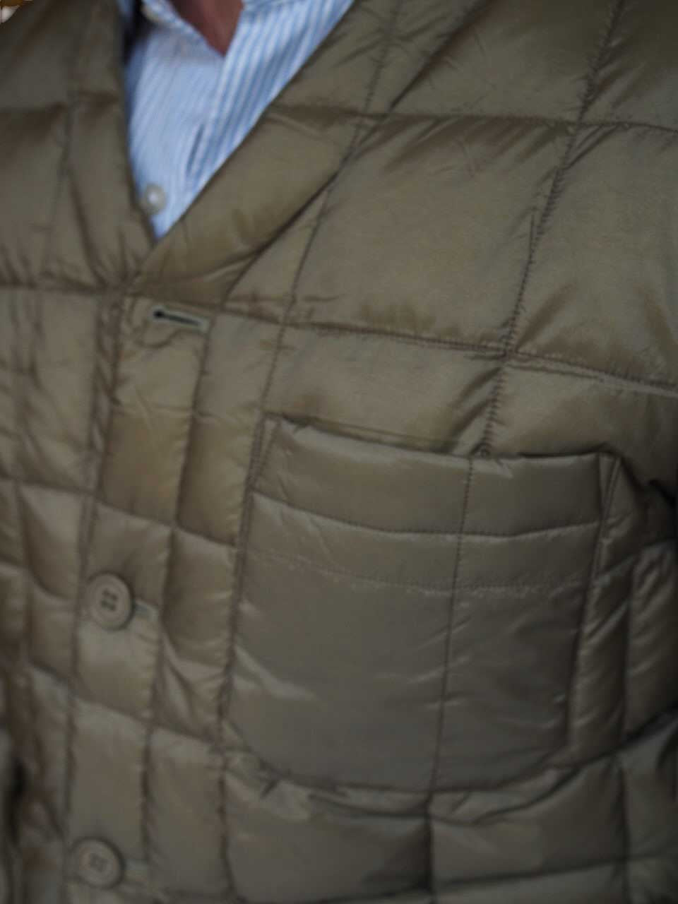 Universal Works Taion Down Cardigan Shell Green
