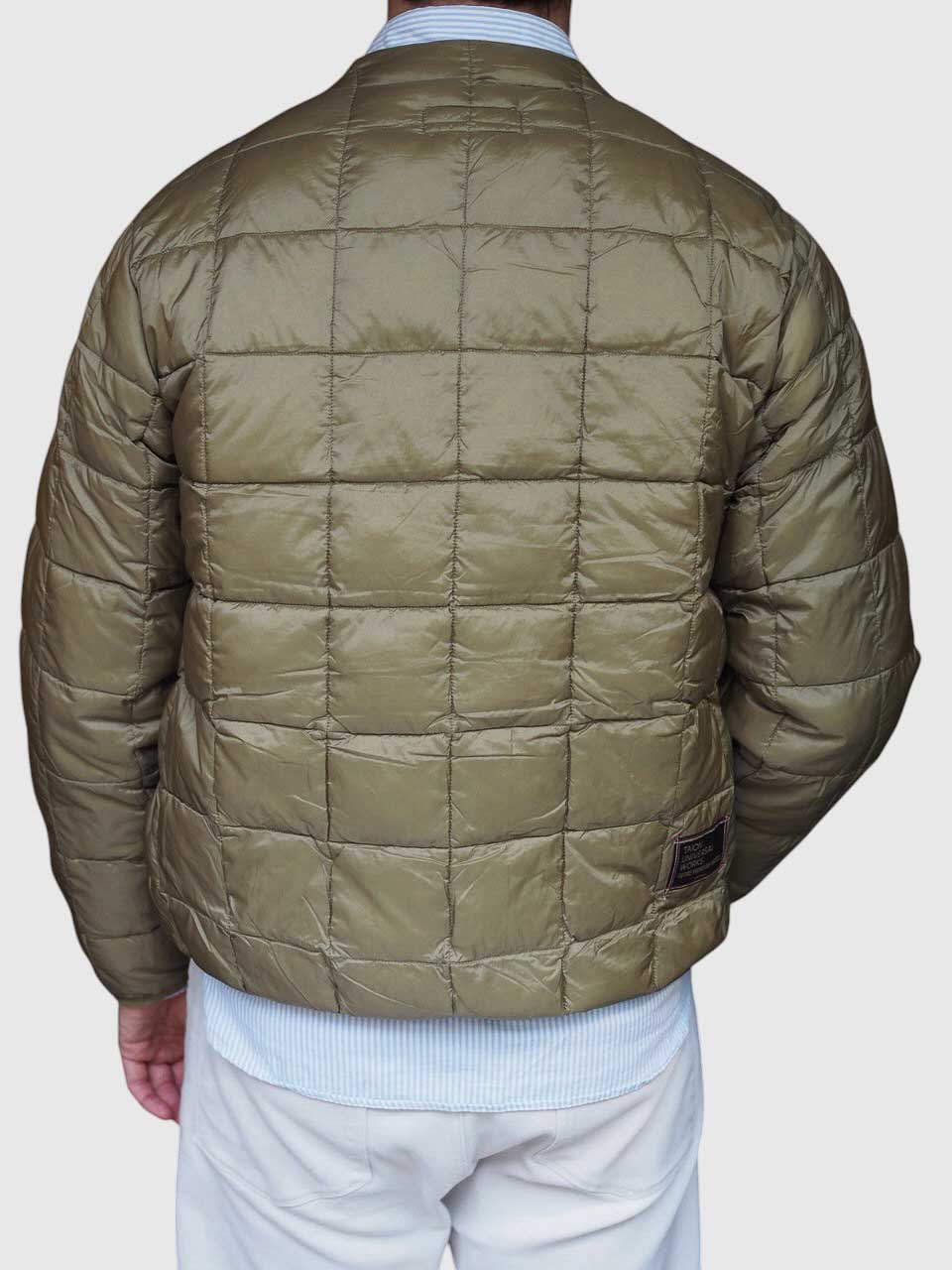 Universal Works Taion Down Cardigan Shell Green