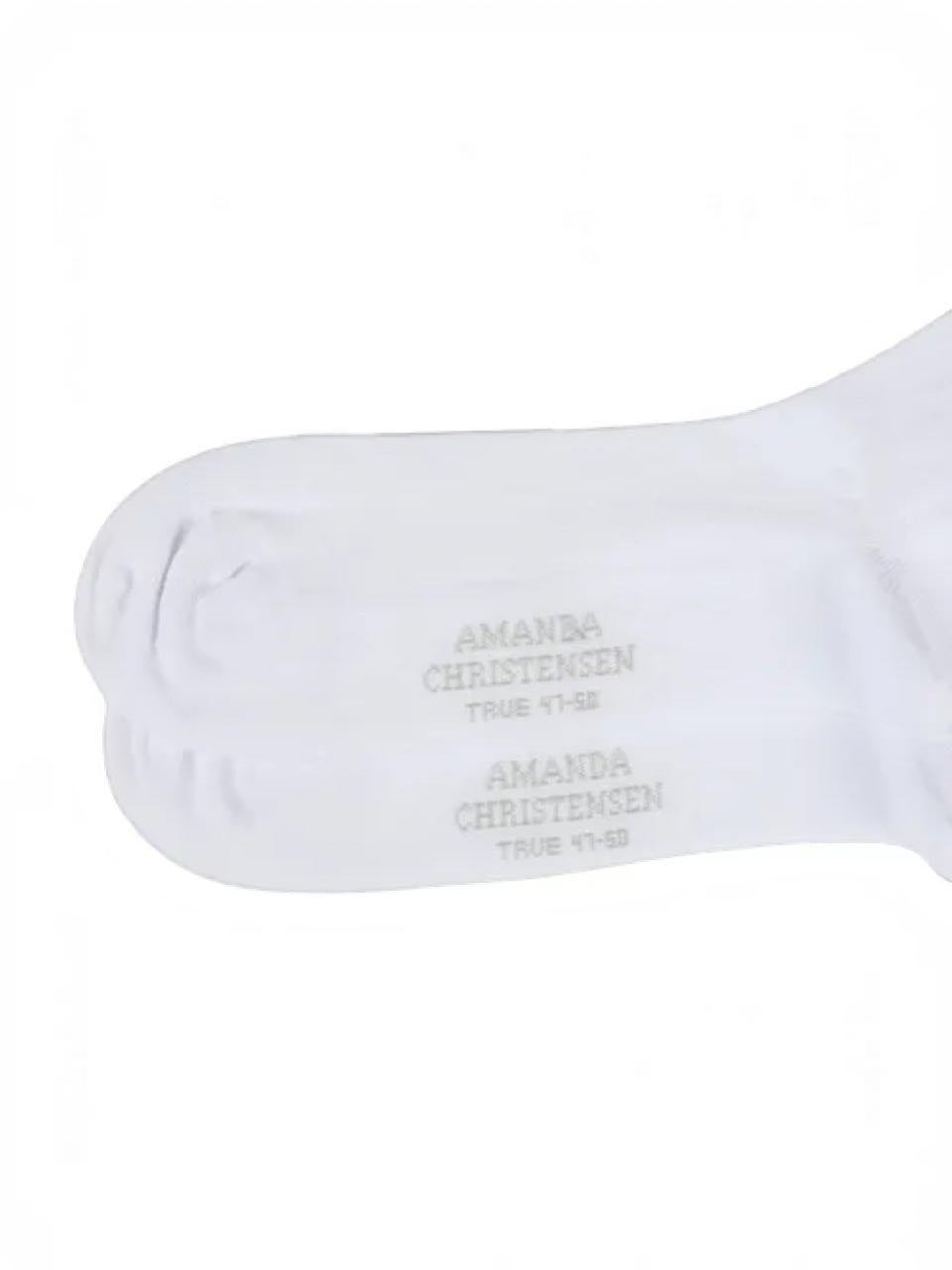 Amanda Christensen Ribbed Cotton Socks White