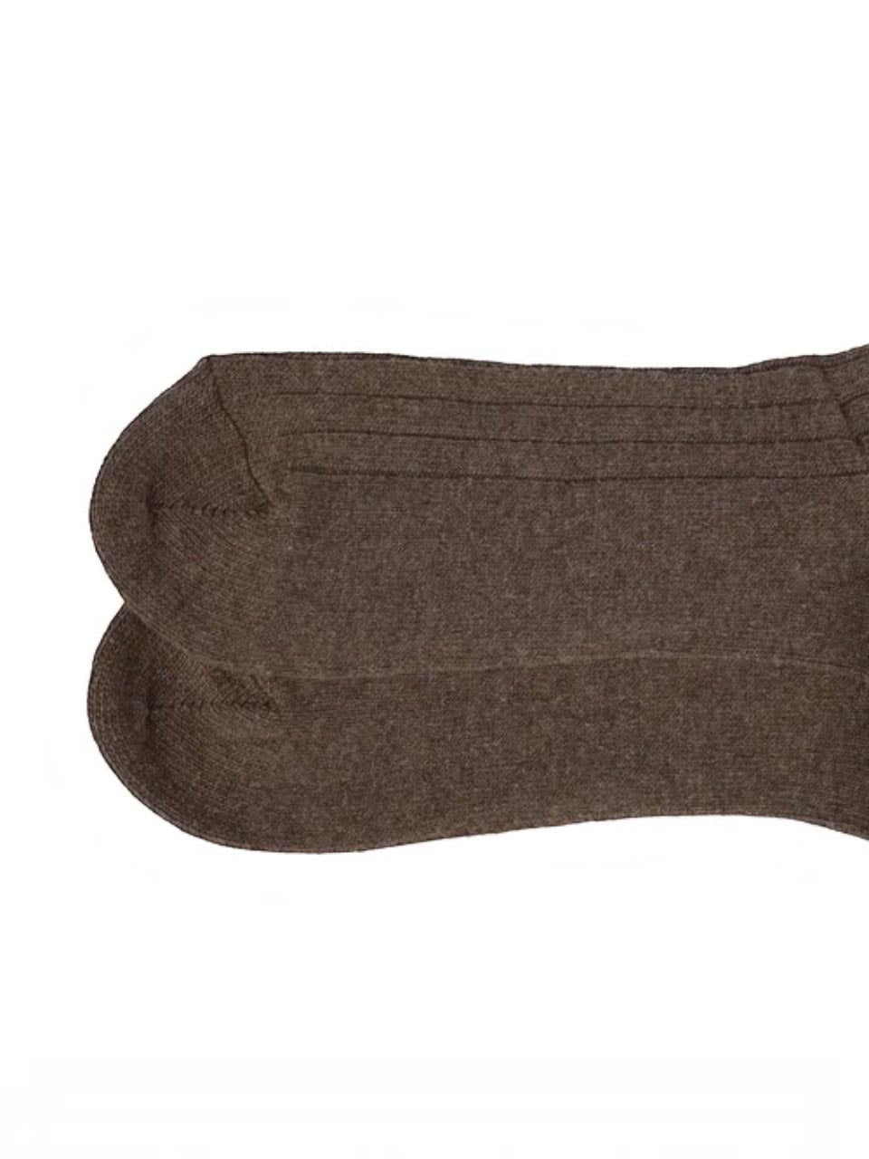 Amanda Christensen Wool sock Cashmere Brown Melange