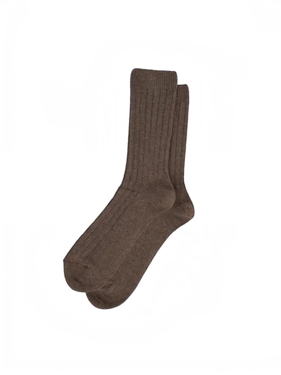 Amanda Christensen Wool sock Cashmere Brown Melange