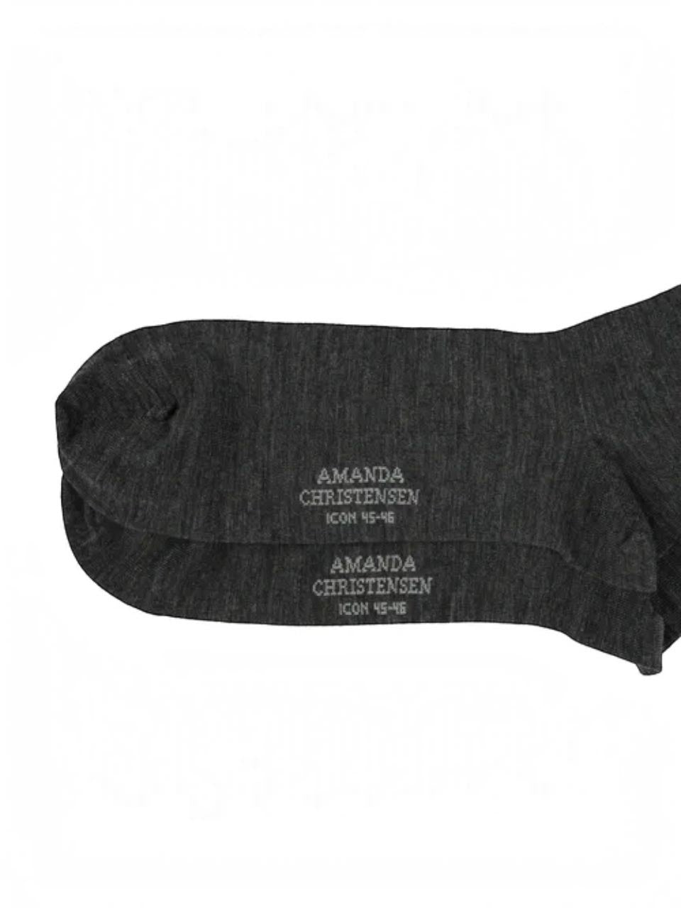 Amanda Christensen Icon Wool Sock Cotton Lining Grey Melange