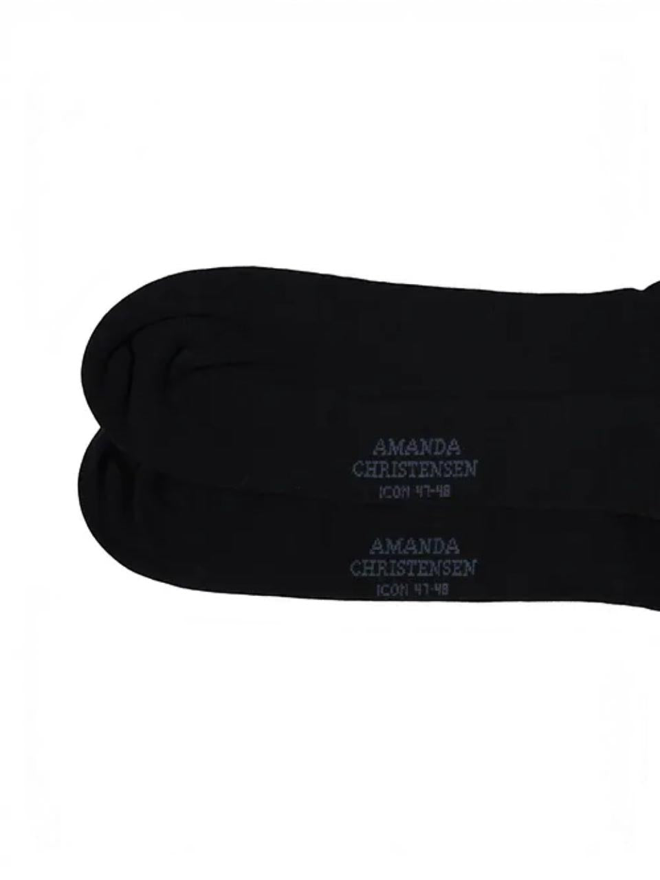 Amanda Christensen Icon Wool Sock Cotton Lining Black