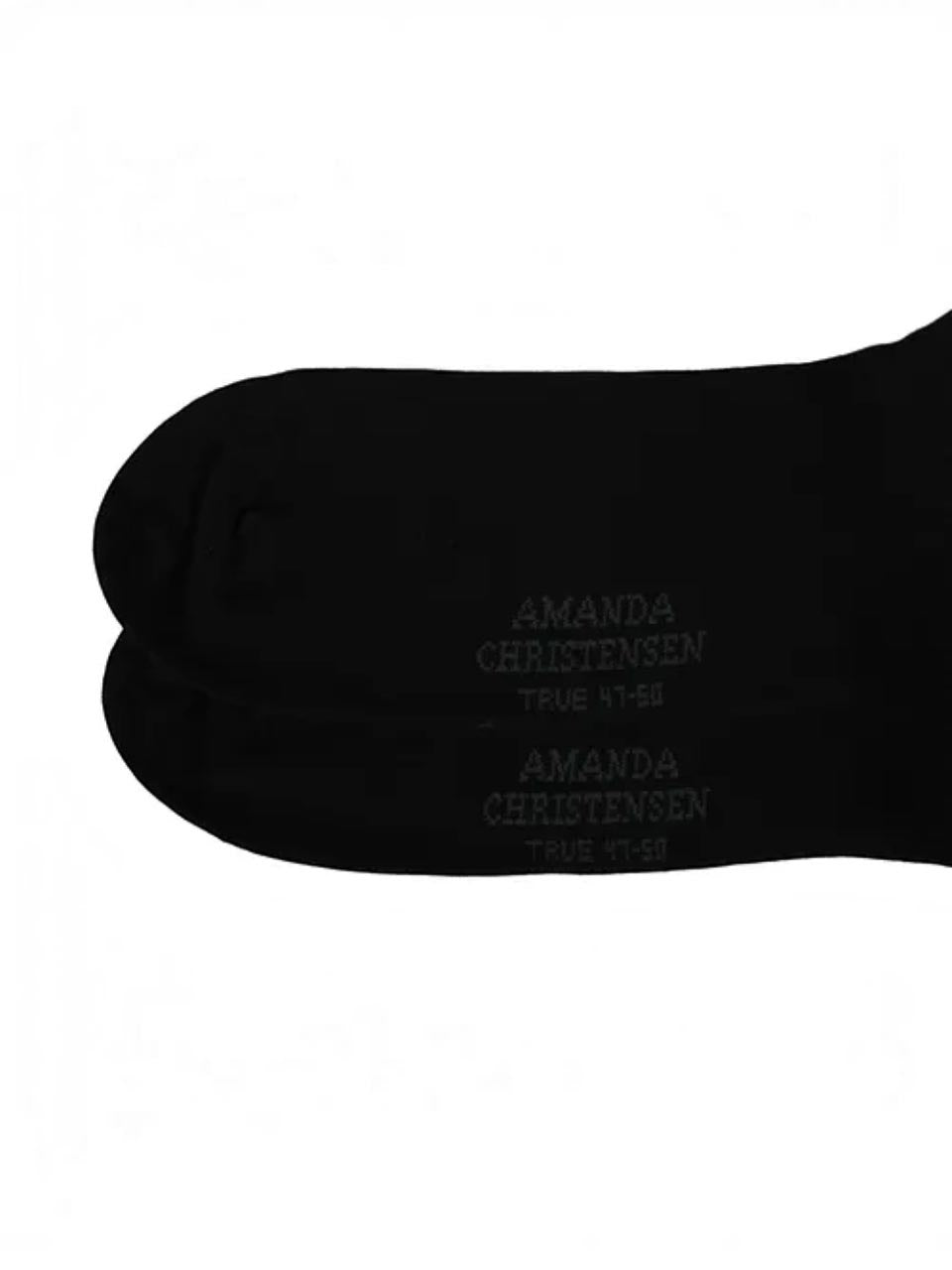 Amanda Christensen Ribbed Cotton Socks Black