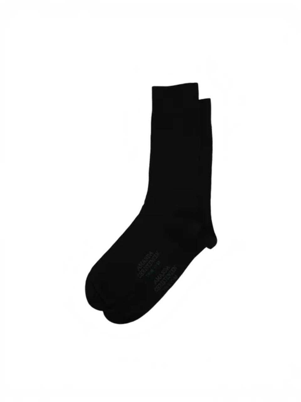 Amanda Christensen Icon Wool Sock Cotton Lining Black