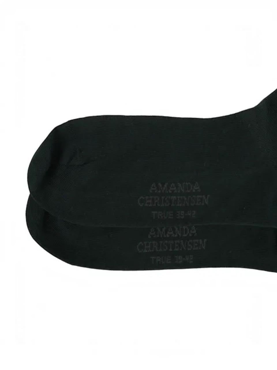 Amanda Christensen Ribbed Cotton Socks Bottle Green