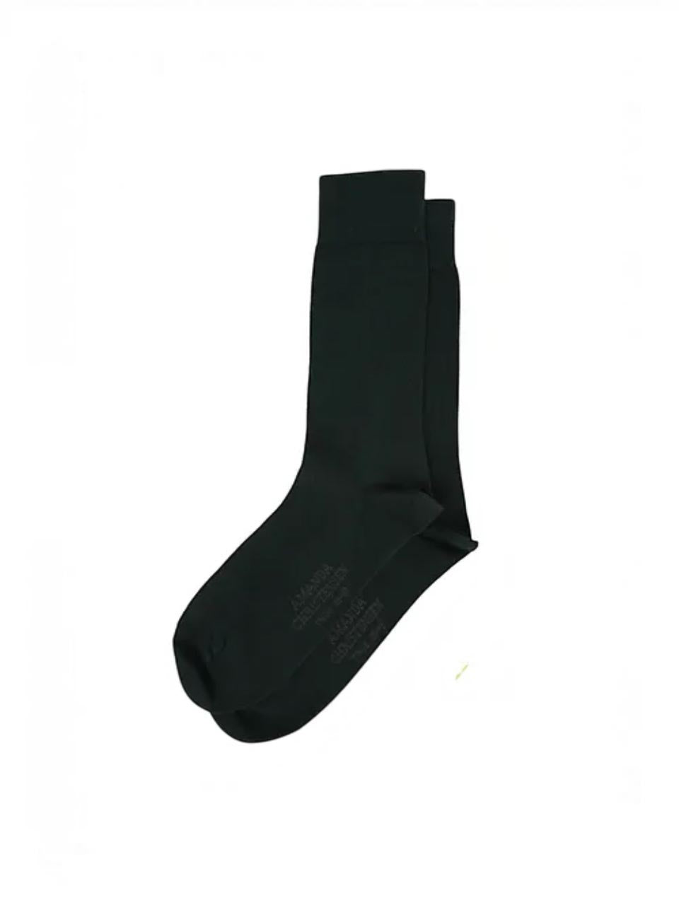 Amanda Christensen Ribbed Cotton Socks Bottle Green
