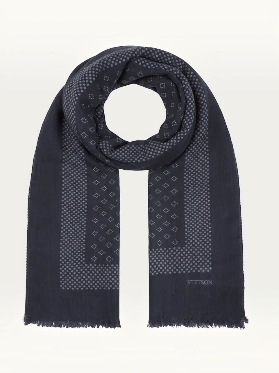 Stetson Bearsbridge Wool Scarf Navy