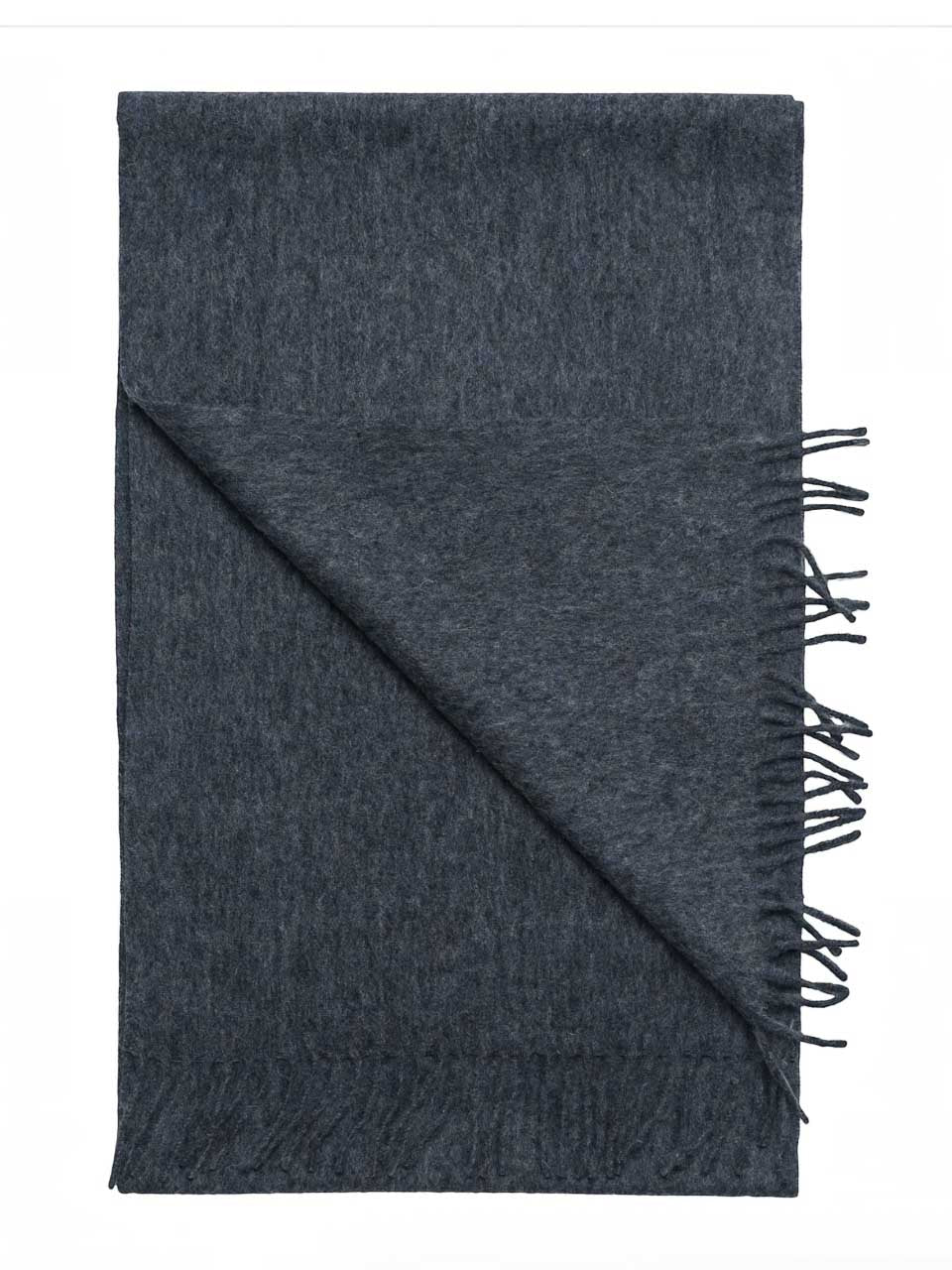 Amanda Christensen Mottled wool scarf, 30 x 180 cm Denim Blue