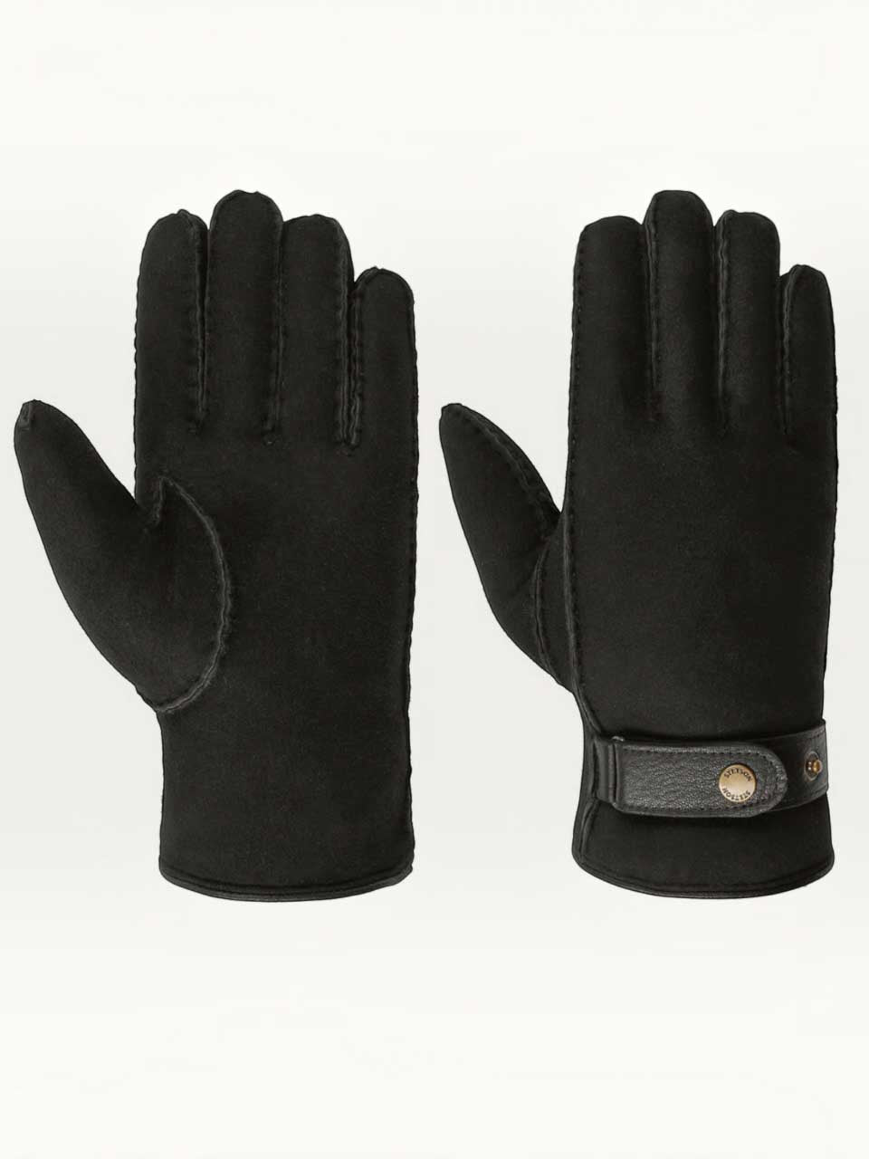 Stetson Deerskin Lambswool Gloves Black