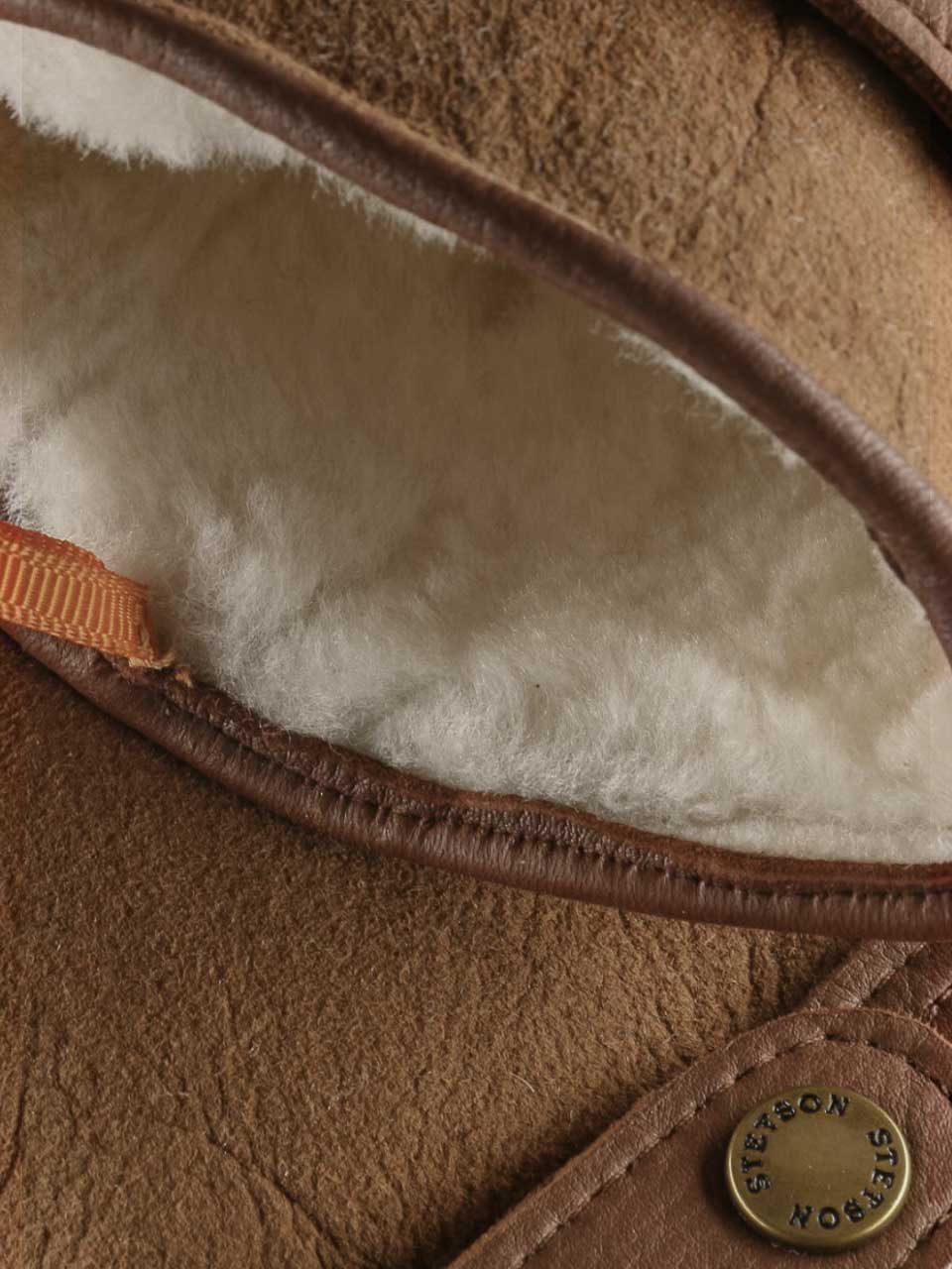 Stetson Deerskin Lambswool Gloves Cognac
