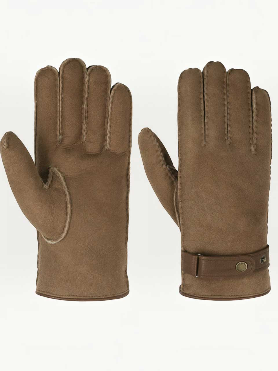 Stetson Deerskin Lambswool Gloves Cognac