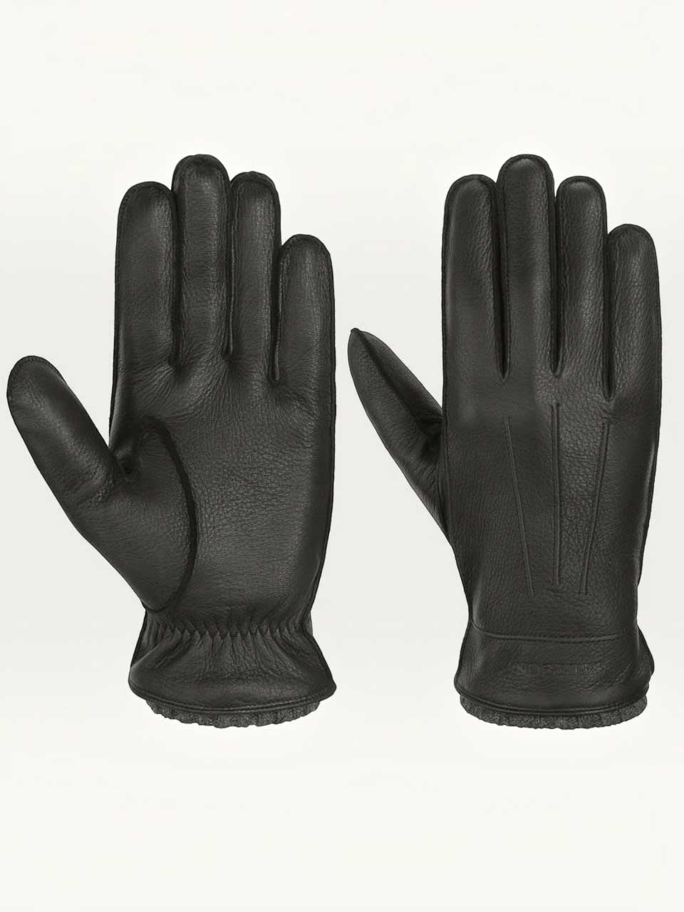 Stetson Deer Cashmere Leather Gloves Black
