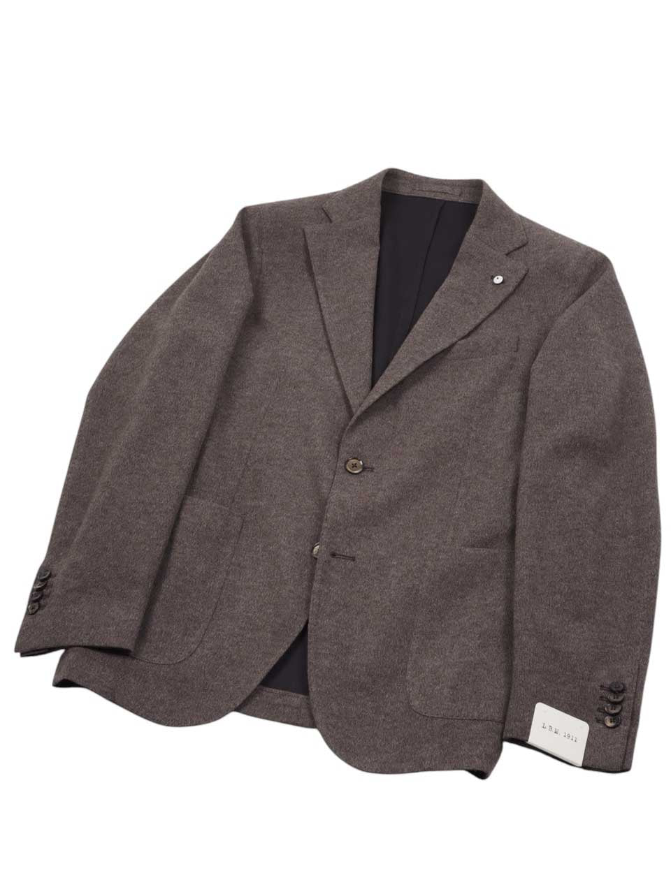 L.B.M 1911 Knitted Wool Blazer Brown