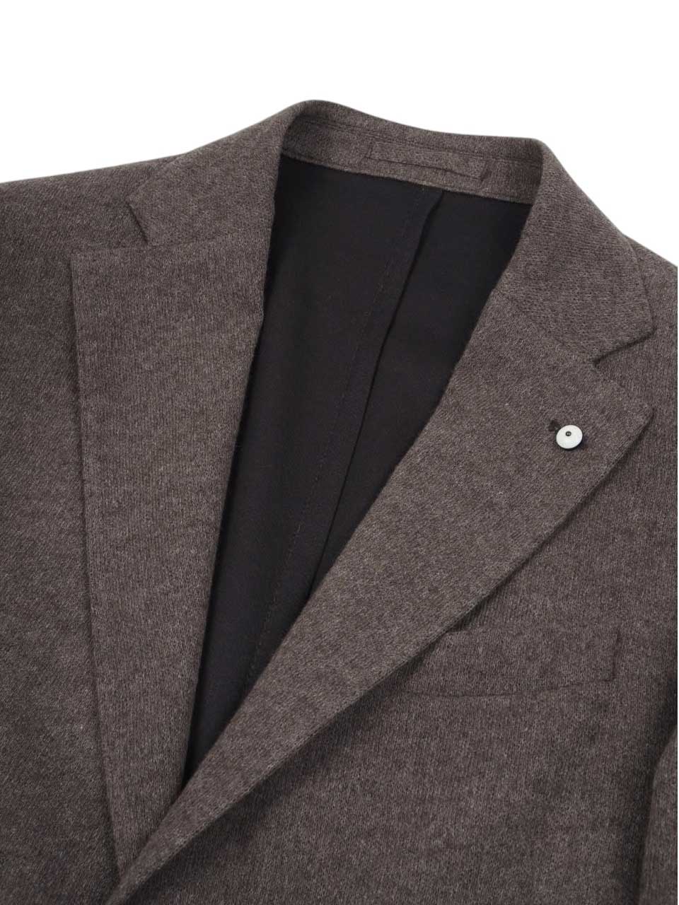 L.B.M 1911 Knitted Wool Blazer Brown
