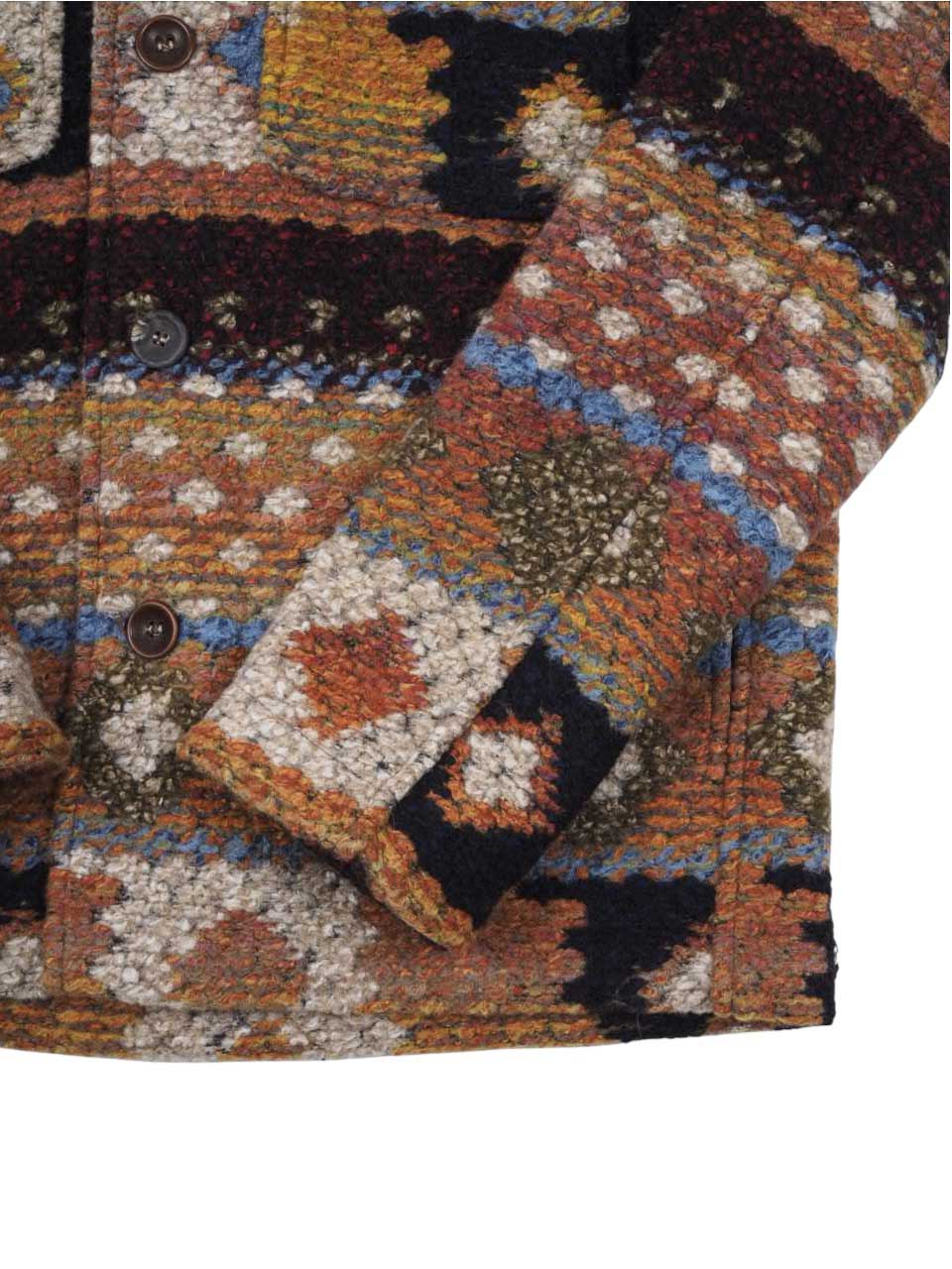 BOB Knitted Checked Wool Jacket Multi Color