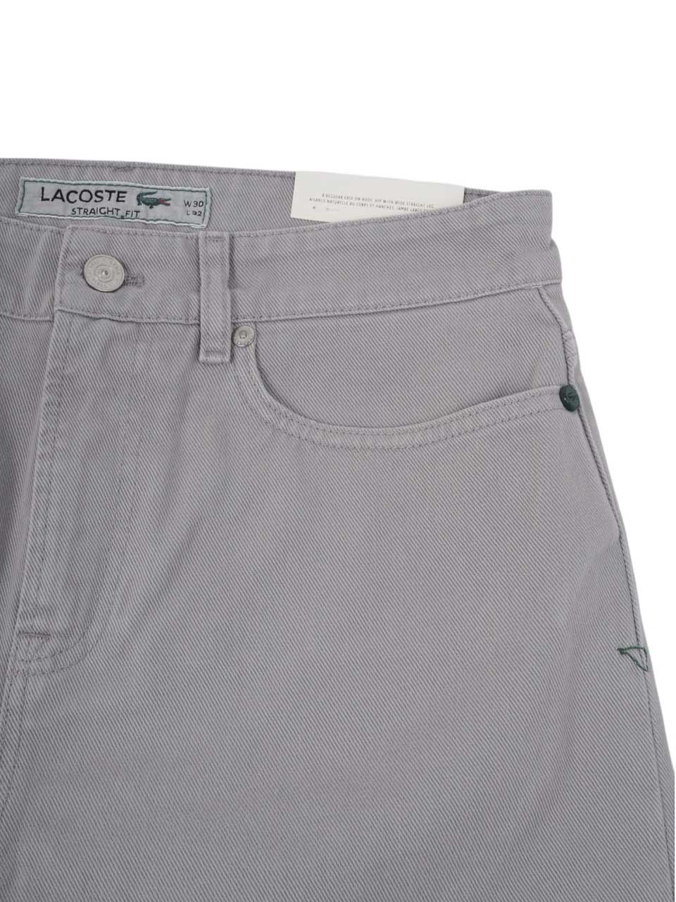 Lacoste 5 Pocket Straight Cut Jeans Grey