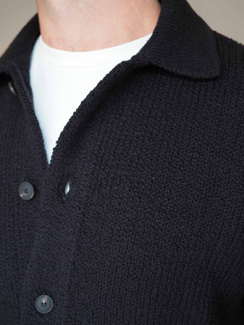 Gran Sasso Knitted Wool Cardigan Black