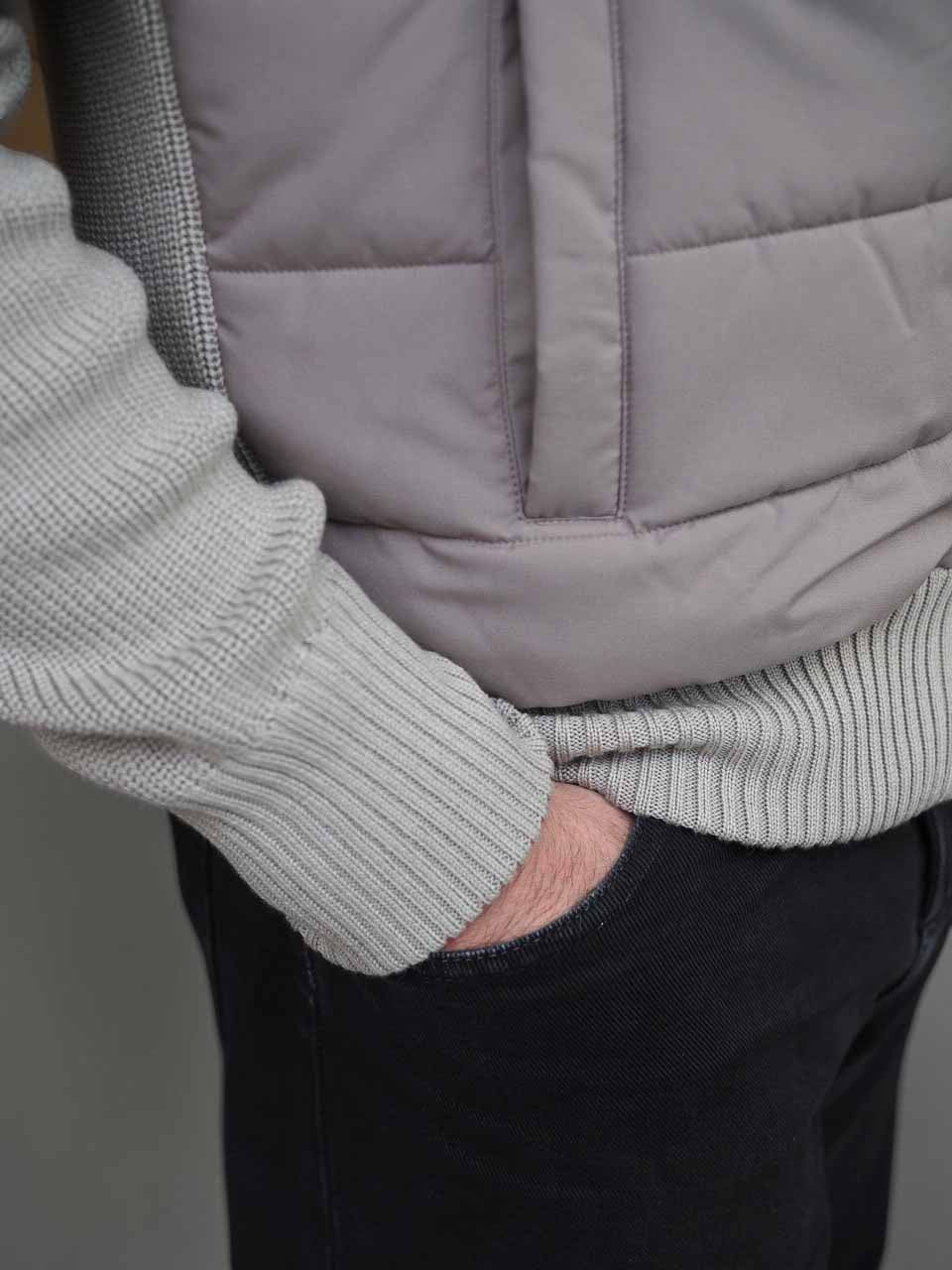 Gran sasso Knitted Hybrid Jacket Taupe