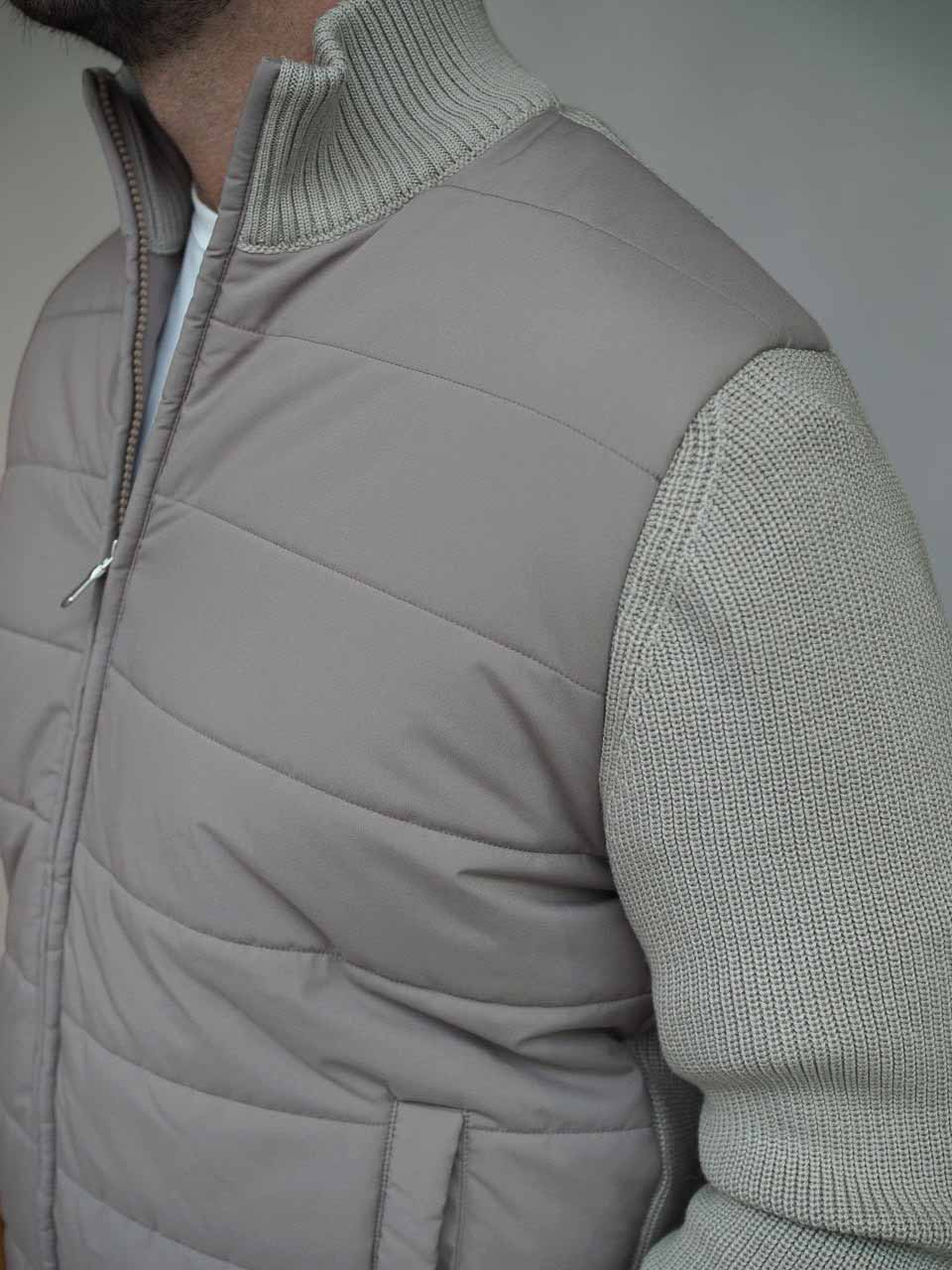 Gran sasso Knitted Hybrid Jacket Taupe