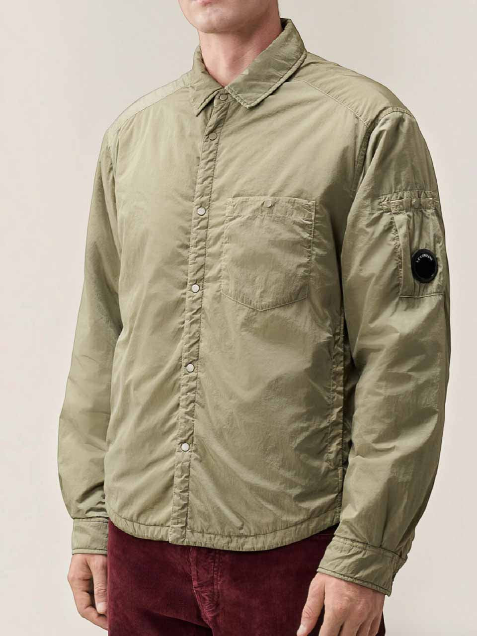 Chrome-R Lens Button Overshirt Ivy Green