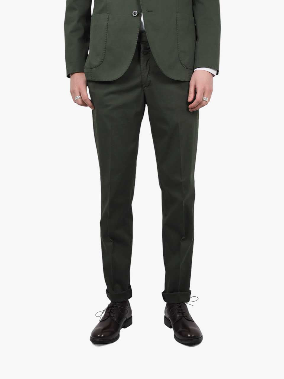 Boglioli Cotton Suit Green