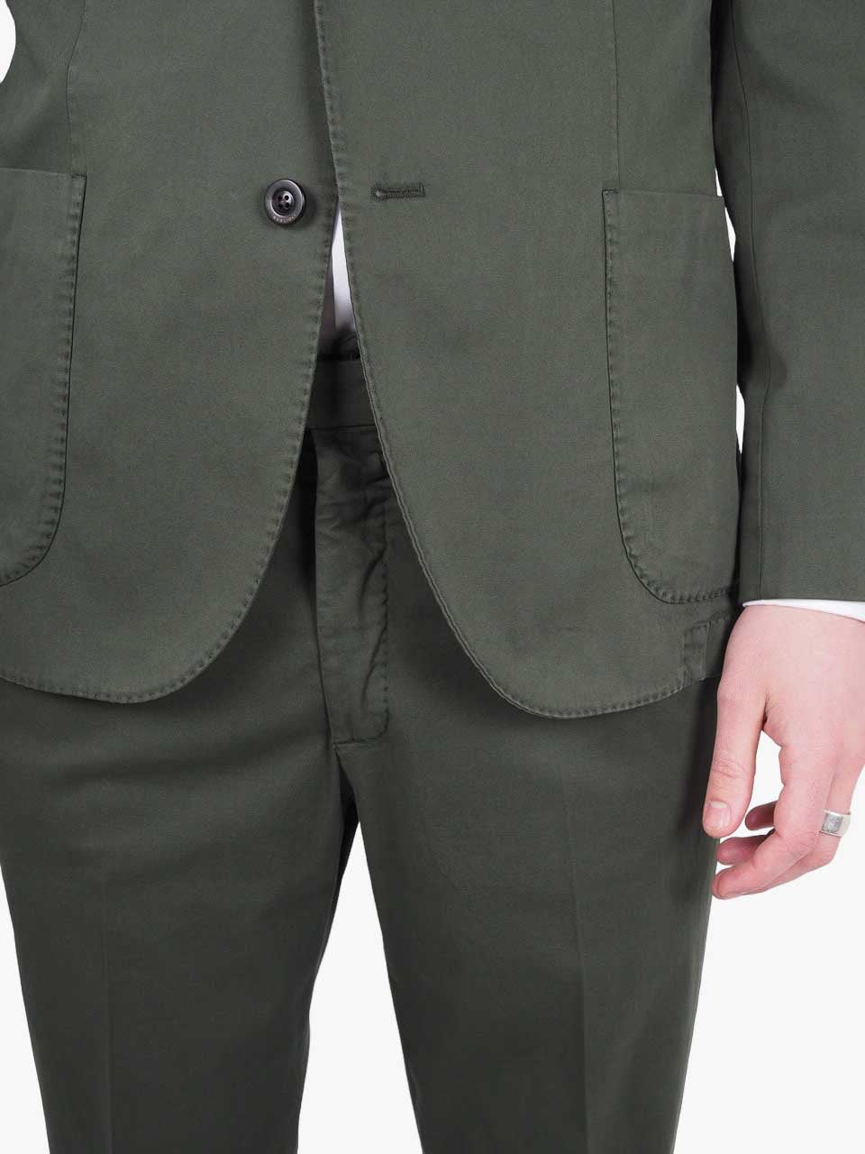 Boglioli Cotton Suit Green
