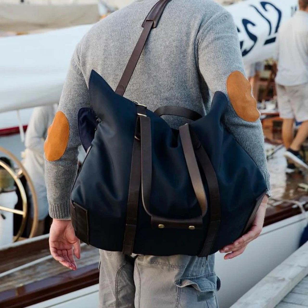 M/S Supply Weekend Bag Navy/Dark Brown
