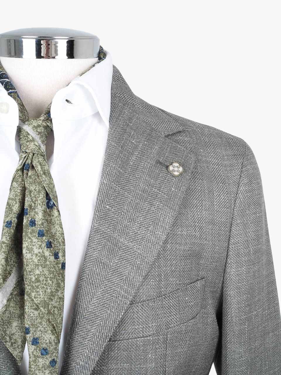 Wool Silk Linen Jacket Green