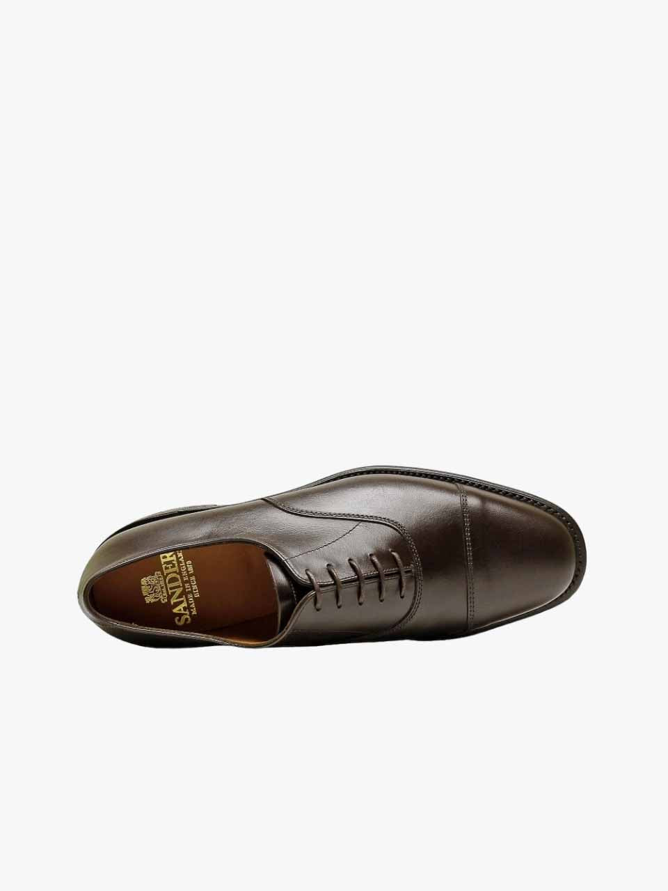 Sanders Calf Oxford Rubber Sole Brown