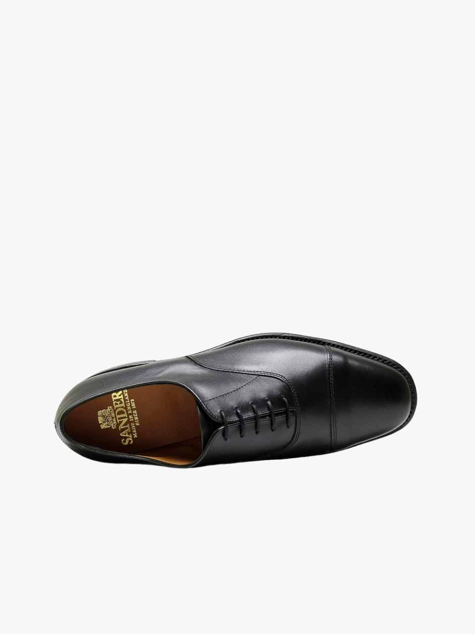 Sanders Calf Oxford Rubber Sole Black