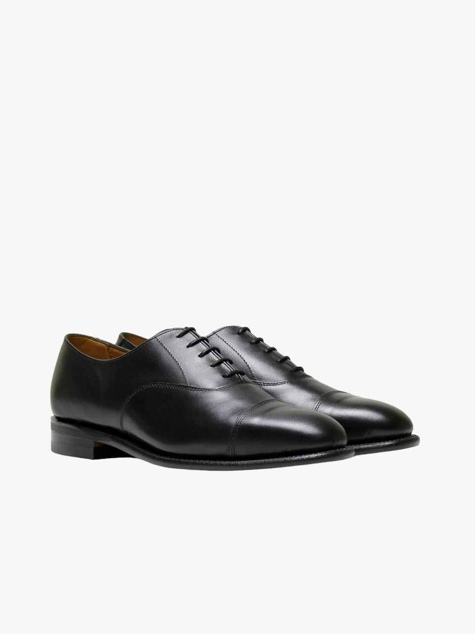 Sanders Calf Oxford Rubber Sole Black