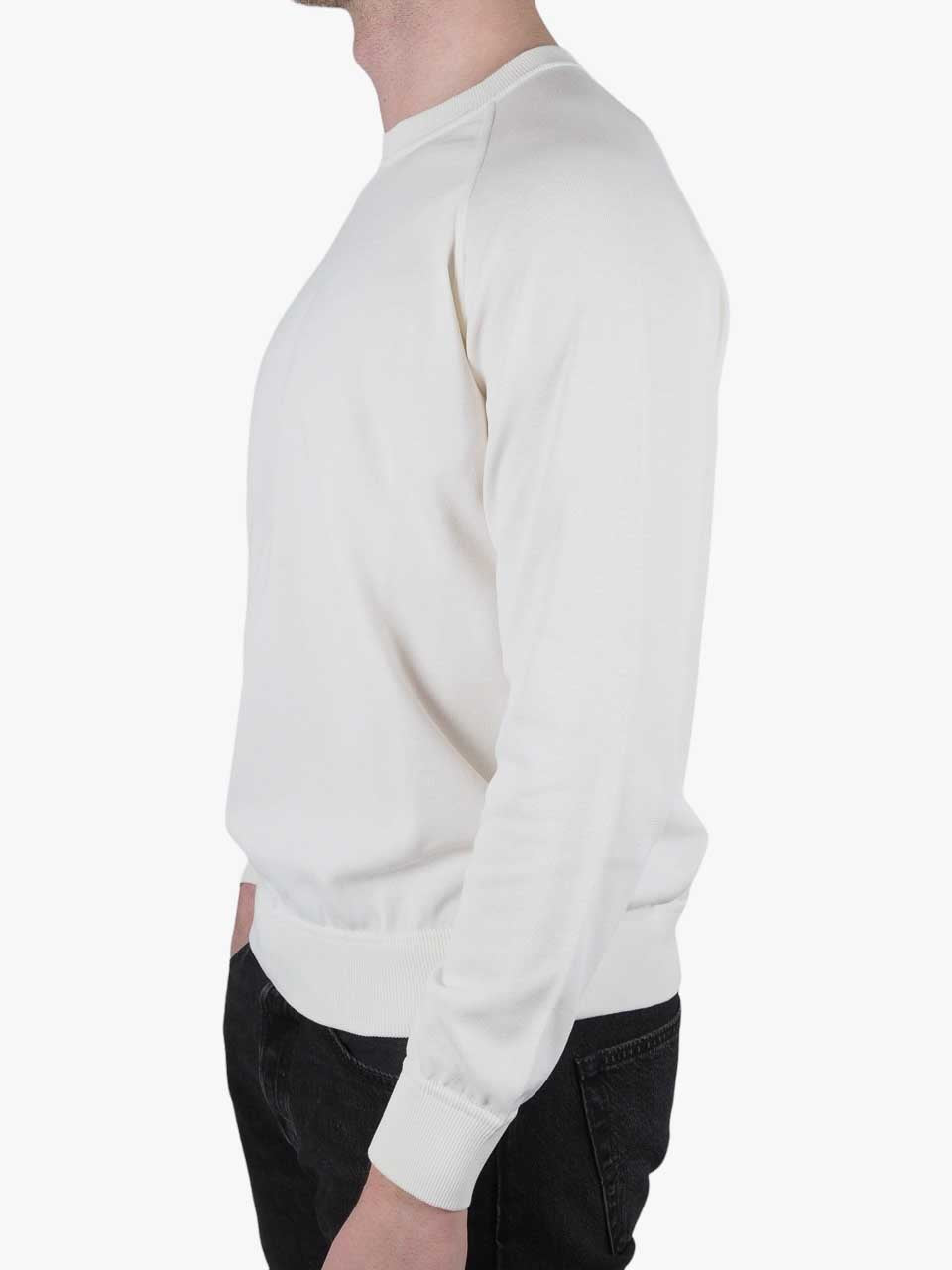 Crepe Cotton Crew Neck White